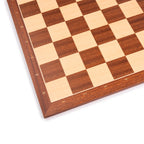 Large Mahogany Chessboard with Coordinates